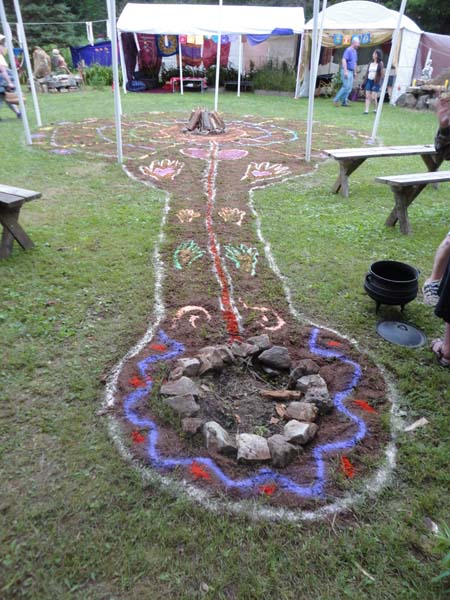 sacred fire circle in paradise